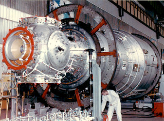 Russian Service Module during construction