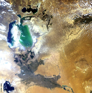 Aral Sea  - MERIS, 9 July 2003