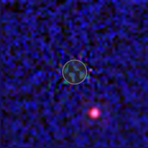 Hubble view of exoplanet candidate