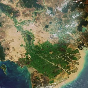 Envisat image of the Mekong Delta in Vietnam
