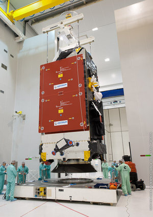 Alphasat stack moved to pallet