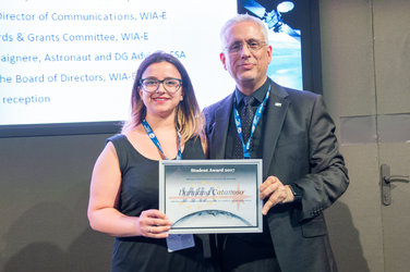 Damiana Catanoso during the WIA-E Awards Ceremony at ESA Pavilion